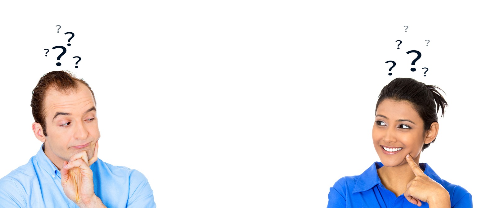 Man and woman reading each other minds without saying a word