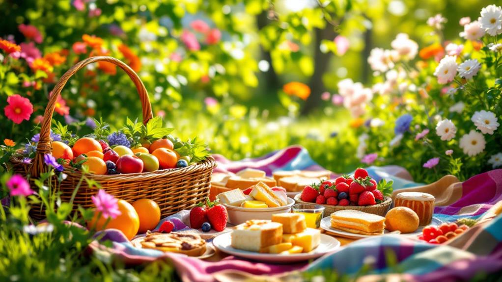 outdoor gathering with food and friends