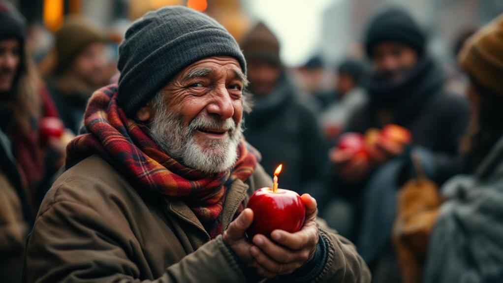 charitable apples for destitute people