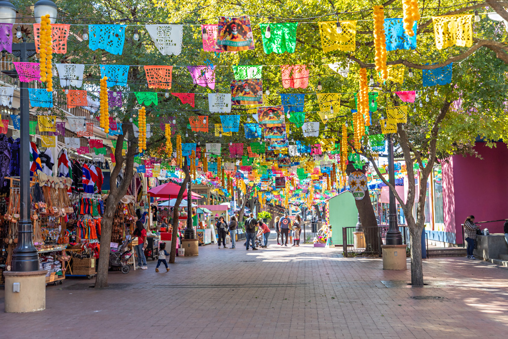 Mexican Market Square paper decorations San Antonio, Texas