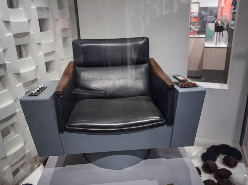 Captain Kirk's Enterprise command chair used in Star Trek- The Original Series