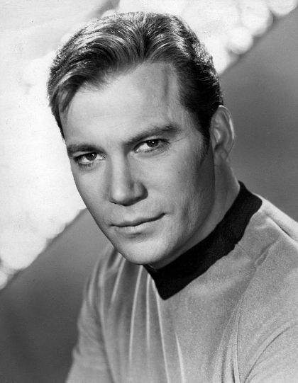 William Shatner in the role of Captain James T. Kirk
