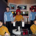 Wax statues of the Star Trek crew