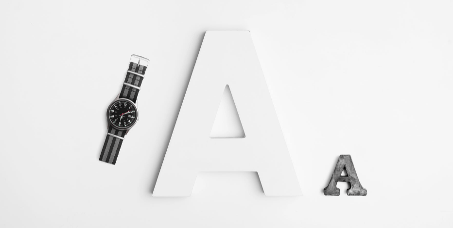 Letter A on a white background
