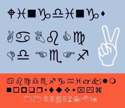 The Wingdings 1 font