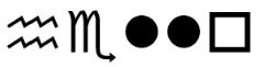 The word “hello” in Wingdings