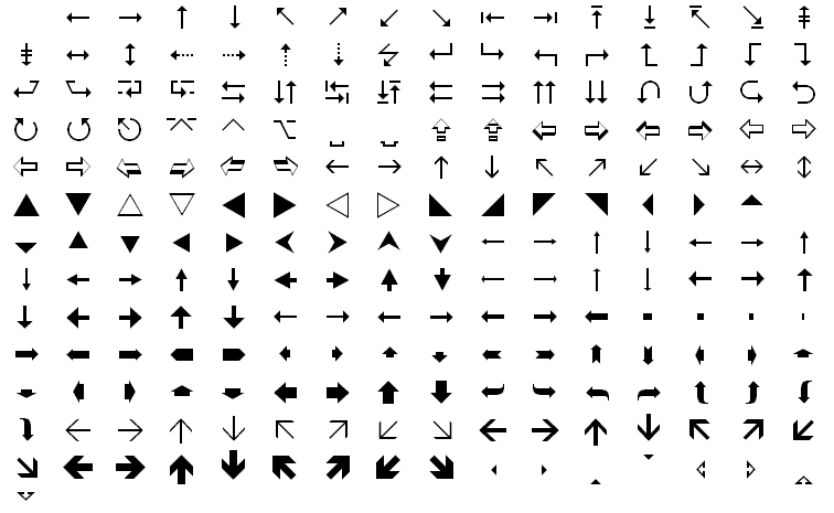 Mosaic of Wingdings 3 characters