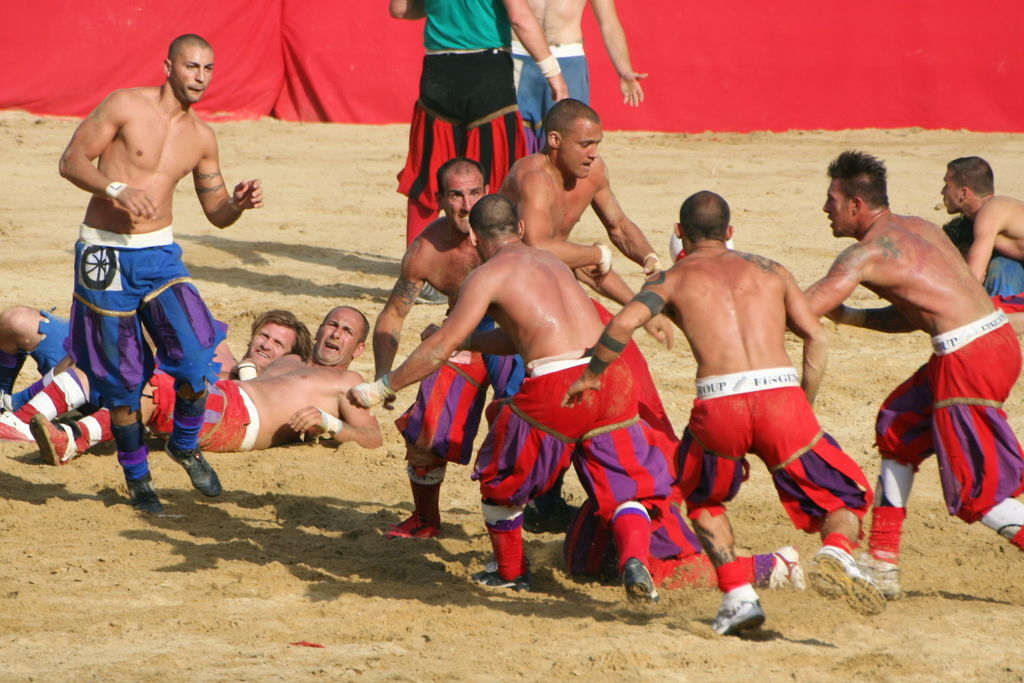 Calcio Storico Game Match Between Azzurri and Rossi in 2008
